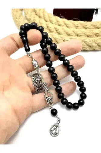 Sphere Cut Wooden Boxed Oltu Rosary, Gift Rosary,-box15 - KANUNİ TESBİH (1)