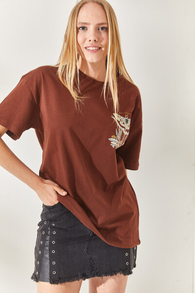 Spicy Coffee Butterfly Printed T-shirt - 3