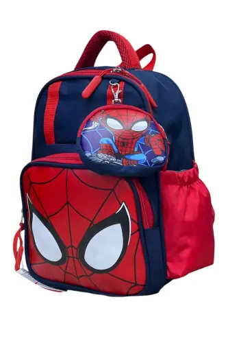 Spider Erkek Çocuk Anaokulu Çantası | Hafif Su Geçirmez Mini Okul Çantası-Kırmızı - 4