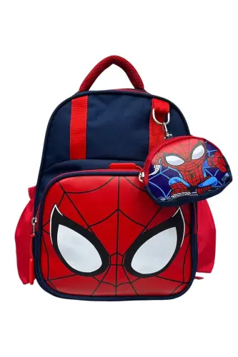 Spider Erkek Çocuk Anaokulu Çantası | Hafif Su Geçirmez Mini Okul Çantası-Kırmızı 
