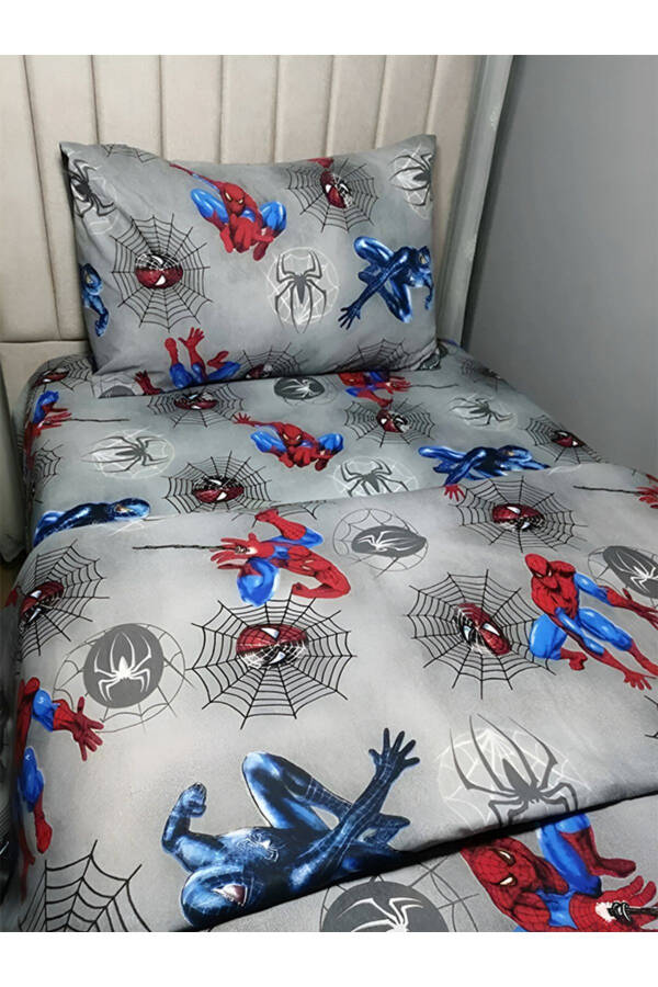 Spider-Man 100% Cotton Single Bed Sheet Set with Fitted Sheet as Bedspread - 1