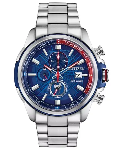 Spider-Man Chronograph Bracelet Watch 44mm-Silver-tone - 1