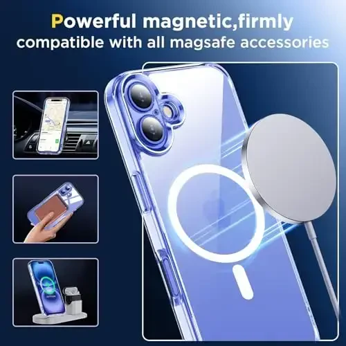 SPIDERCASE for iPhone 16 Plus Case, [Military-Grade Drop Tested] with 2 Pcs Tempered Glass Screen Protector [Full Camera Protection] [Not Yellowing] Slim Case for iPhone 16 Plus 6.7’’,Clear - 7