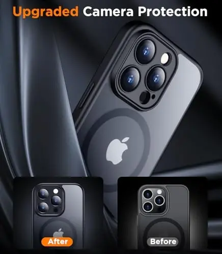 SPIDERCASE iPhone 16 Pro Kılıfı için Tasarlandı, Manyetik [2+Tam Kapsama Temperli Cam Ekran Koruyucu] [Tam Kamera Koruması] Parmak İzi Önleyici Çizilmez iPhone 16 Pro 6.3”, Siyah 