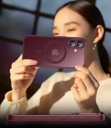 SPIDERCASE iPhone 16 uchun mo'ljallangan g'ilof, Magnitli yarim shaffof [2+ закалённое стекло Экран ҳимоячиси] [Kamera himoyasi] Barmoq izlariga qarshi chidamli iPhone 16 6.1