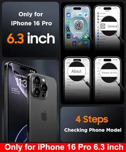 SPIDERCASE Only for iPhone 16 Pro Case, Magnetic Phone Case Just Compatible with iPhone 16 Pro 6.3”, Green/Clear - SPIDERCASE (1)