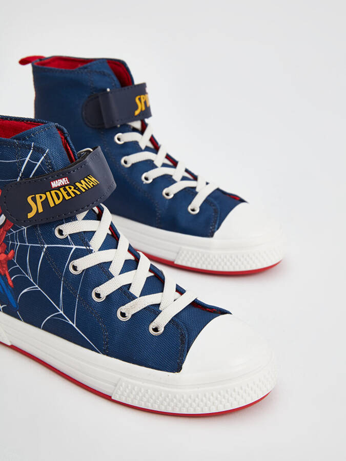 Spiderman Printed Ankle-High Boys' Sneakers - 8