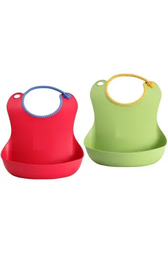 Spill-Proof Baby Feeding Bib Silicone Colorful Bib - İNDIRIMINVAR (1)