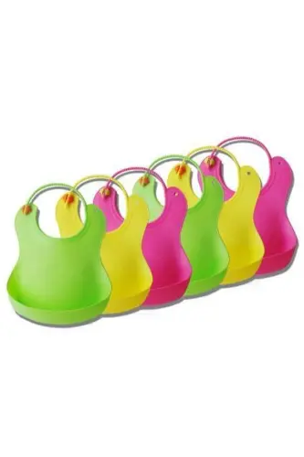 Spill-Proof Baby Feeding Bib Silicone Colorful Bib - 3