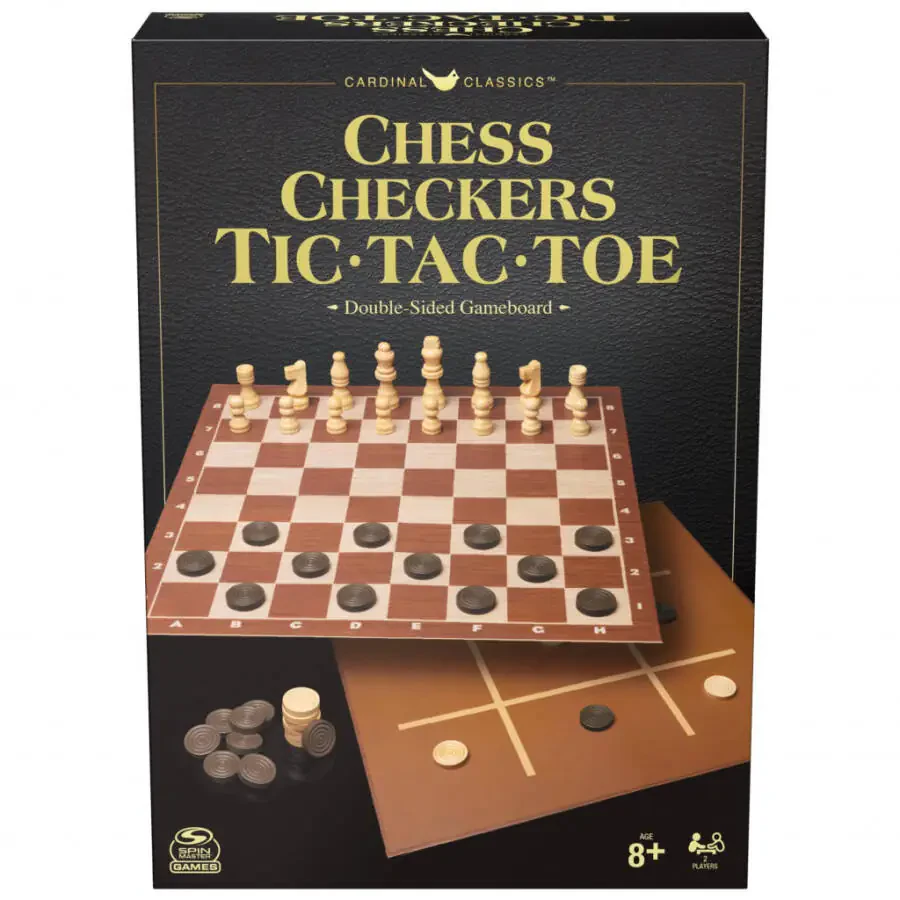 Spin Master Games, Chess Checkers and Tic-Tac-Toe Set, for Ages 6 and Up - 1