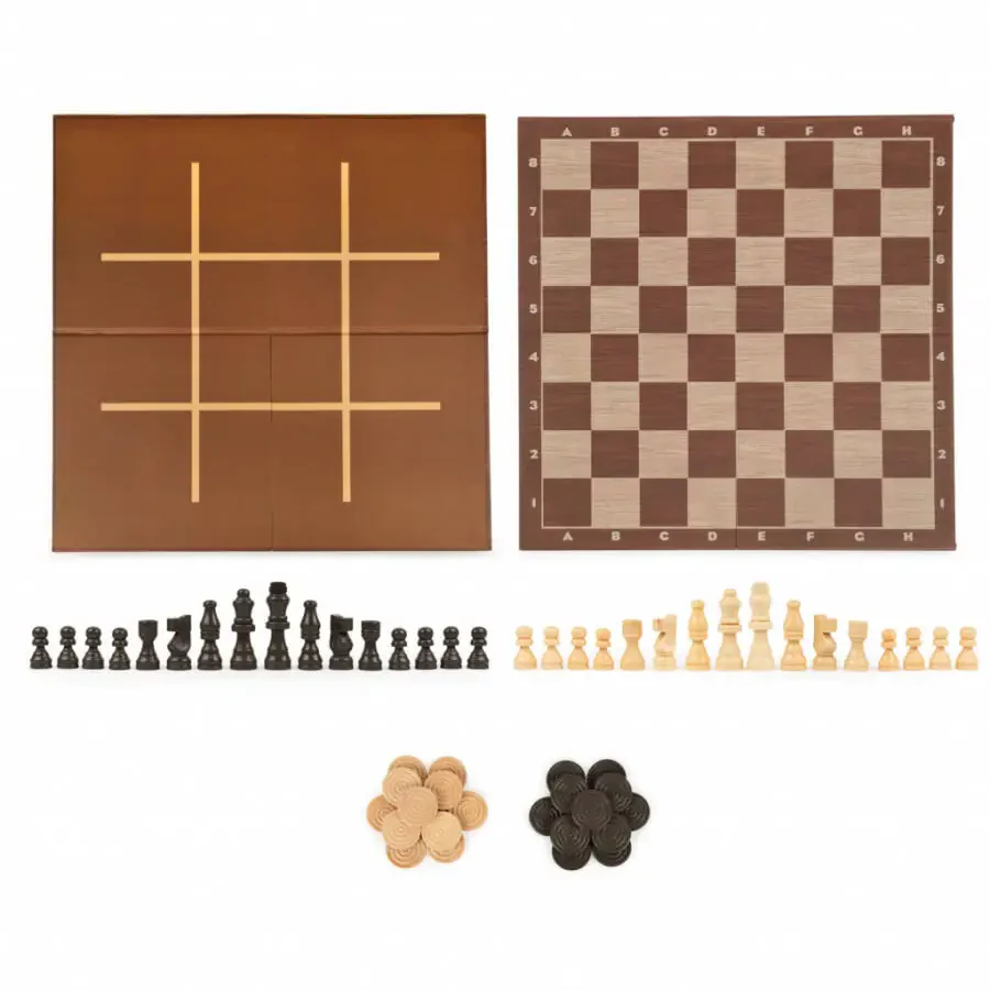 Spin Master Games, Chess Checkers and Tic-Tac-Toe Set, for Ages 6 and Up - 2