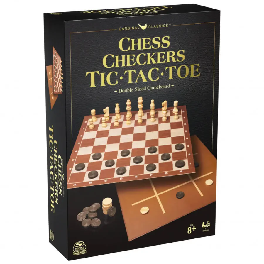 Spin Master Games, Chess Checkers and Tic-Tac-Toe Set, for Ages 6 and Up - 6