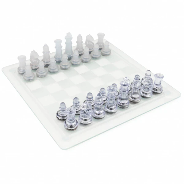 Spin Master Games, Clear Chess and Checkers Set with Glass Gameboard, for Ages 8+ - SPIN MASTER GAMES (1)