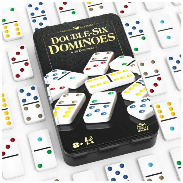 Spin Master Games, Double Six Dominoes Set in Storage Tin, for Ages 8+ - 4