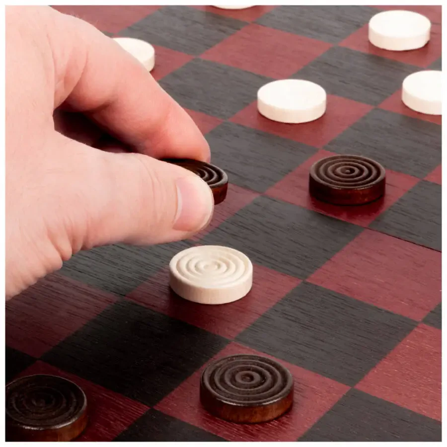 Spin Master Games, Wood Chess, Checkers, and Backgammon 3-in-1 Set, for Ages 8 and Up - 3