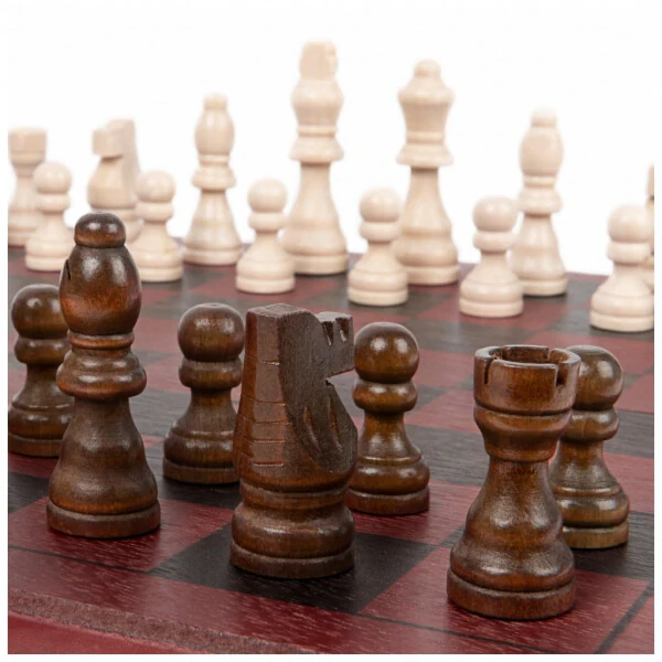 Spin Master Games, Wood Chess, Checkers, and Backgammon 3-in-1 Set, for Ages 8 and Up - 5