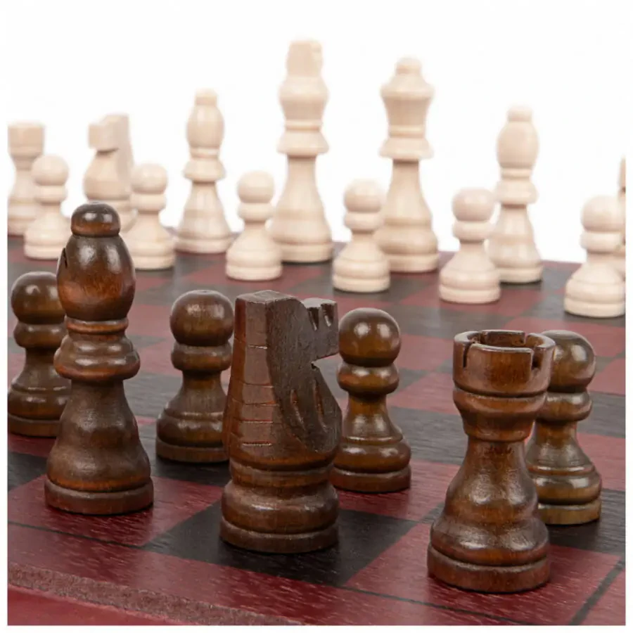 Spin Master Games, Yog'och Shaxmat, Shaxmatka va Narda 3-tasi 1 da To'plam, 8 va undan yuqori yoshdagilar uchun - 5