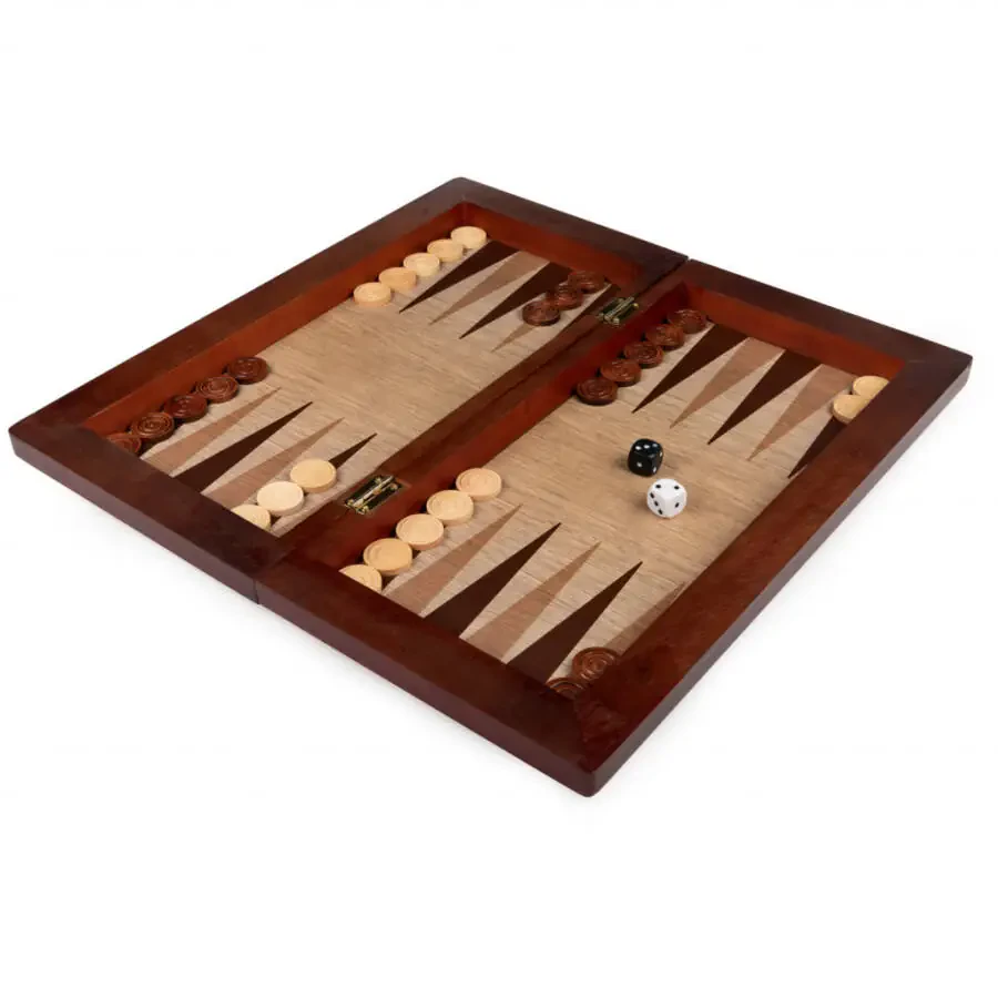 Spin Master Games, Wood Chess, Checkers, and Backgammon 3-in-1 Set, for Ages 8 and up - 2