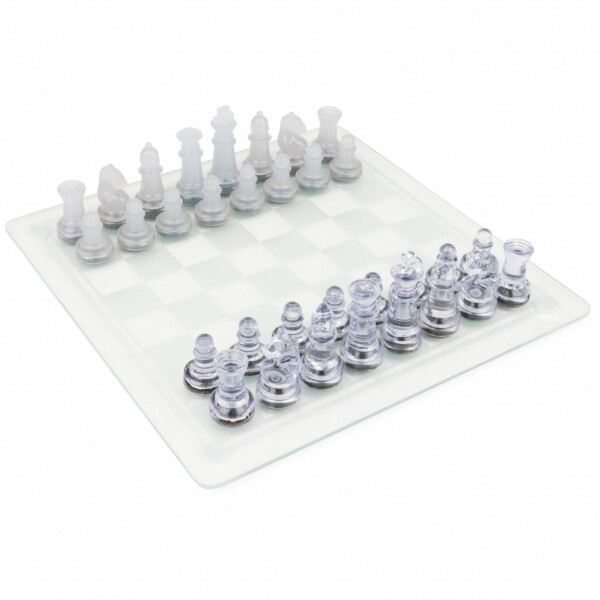 Spin Master Games, Clear Chess and Checkers Set with Glass Gameboard, for Ages 8+ - SPIN MASTER GAMES (1)
