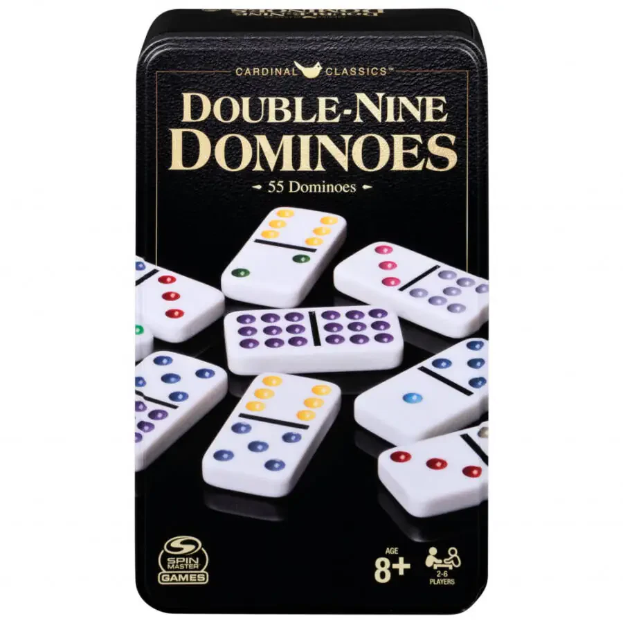 Spin Master Games, Classics Double Nine Dominoes Game Set in Storage Tin, for Ages 8+ - 1