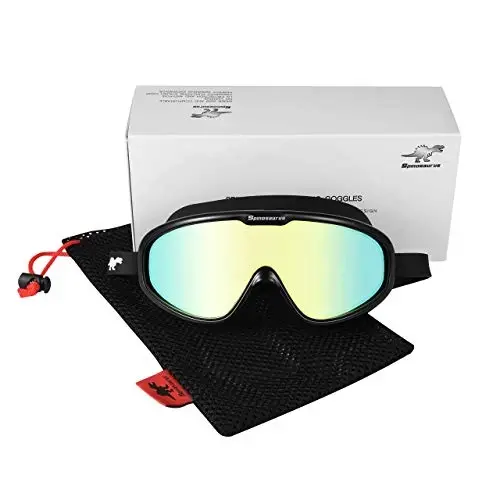 Spinosaurus Swim Goggles, Swimming Goggles-Fashionable Anti UV Anti Fog Wide Frame Swim Goggles for Adults - 6