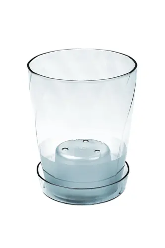 Spiral Orchid Pot Transparent 1.3 L Transparent Orchid Pot - MELKAN HOME (1)