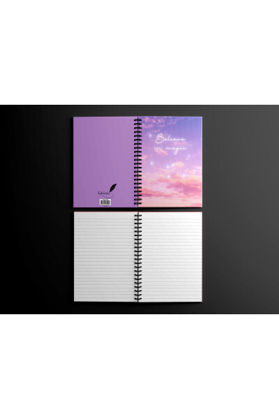 Spiral School Notebook 80 pages 4-pack (magicset) - A5 Size Ruled - 10