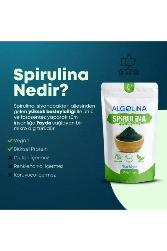 Spirulina Kuni 100 gr - O'simlik Protein - 5