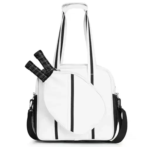 SPOENGRU Pickleball Bag, fermuar va sozlanishi mumkin bo'lgan yelka tasmasi bilan Pickleball Tote Bag - 1