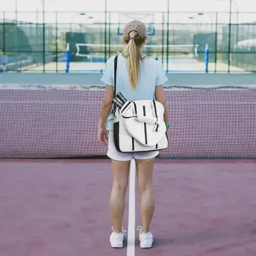 SPOENGRU Pickleball Bag, fermuar va sozlanishi mumkin bo'lgan yelka tasmasi bilan Pickleball Tote Bag - 7