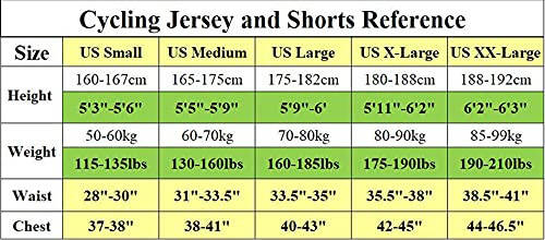 Sponeed Cycling Jersey Road Gel Padded Bib Shorts Moisture Wicking Cycling Uniform Short Bibs Wear size XL - 5