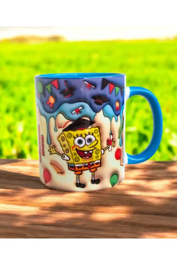 SpongeBob Design Gift Mug - Birthday Gift - Character Written Mug - 2
