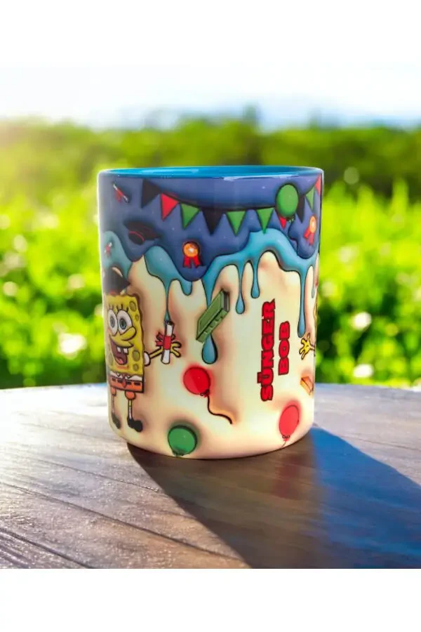SpongeBob Design Gift Mug - Birthday Gift - Character Written Mug - 3
