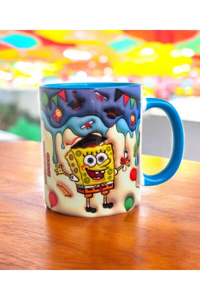 SpongeBob Design Gift Mug - Birthday Gift - Character Written Mug - 4