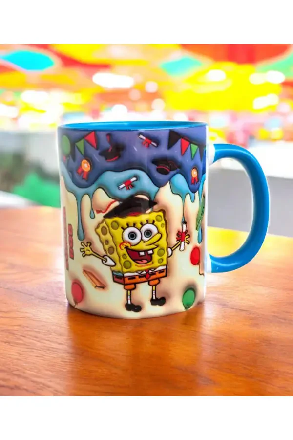 SpongeBob Design Gift Mug - Birthday Gift - Character Written Mug - 4