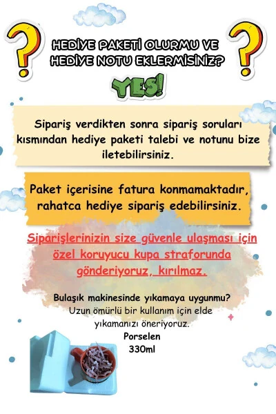 SpongeBob Dizayni Sovg'a Chashka - Tug'ilgan Kun Sovg'asi - Personaj Yozuvli Chashka - 7