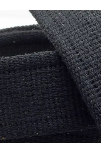 Spor Erkek Kemer Siyah 4 Cm Kot Ve Kanvas Için-GÜM.TK SİYAH - 4