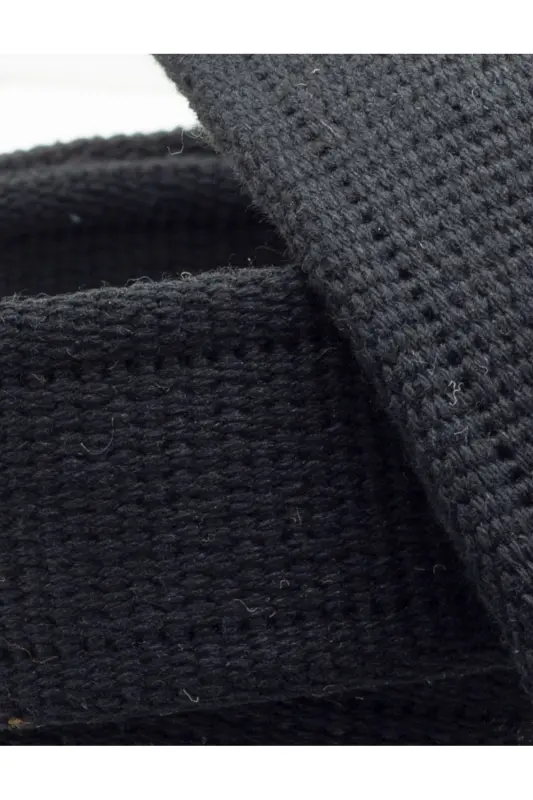 Spor Erkek Kemer Siyah 4 Cm Kot Ve Kanvas Için-GÜM.TK SİYAH - 4