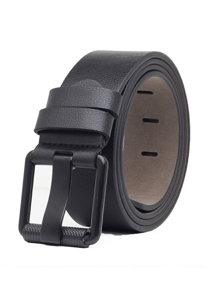 Erkek Kemer Kot Ve Kanvas Için-Siyah mat 