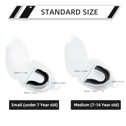 LPONJAR 5 Pack Toddler Kids Youth Moldable Sports Mouth Guard with Case | Mouthguard for Boys & Girls, Ideal for Football Lacrosse Hockey Basketball Boxing Soccer Taekwondo MMA Karate, Non-Braces - 3