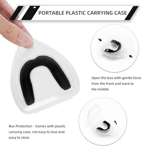 LPONJAR 5 Pack Toddler Kids Youth Moldable Sports Mouth Guard with Case | Mouthguard for Boys & Girls, Ideal for Football Lacrosse Hockey Basketball Boxing Soccer Taekwondo MMA Karate, Non-Braces - 5