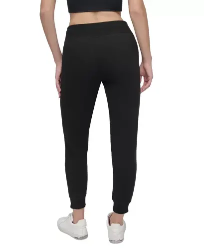 Women's Logo-Drawstring High-Rise Joggers - Black - 4