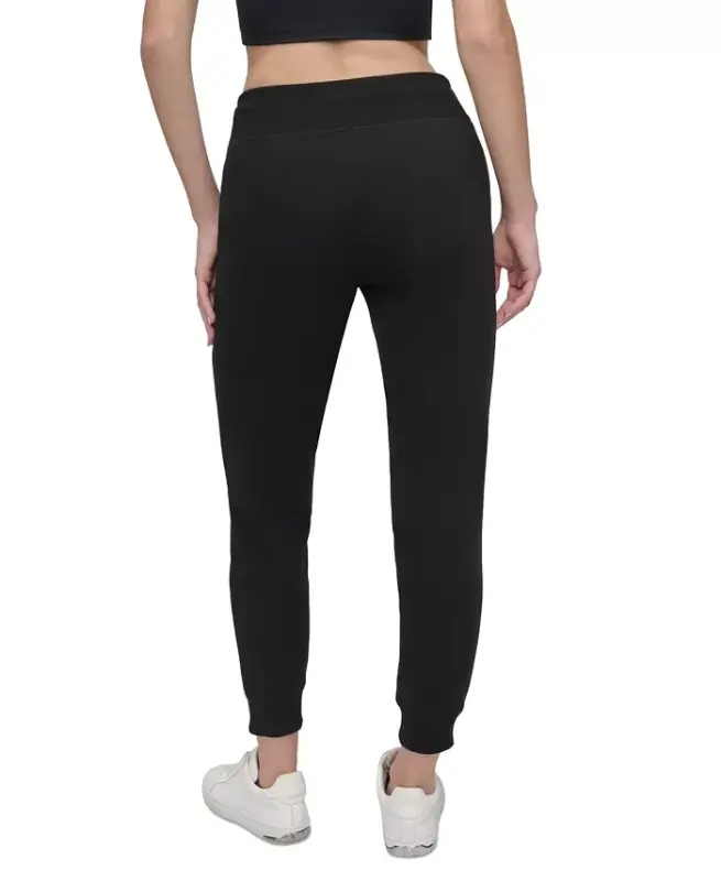 Women's Logo-Drawstring High-Rise Joggers - Black - 4