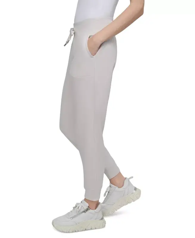 Spor Kadın Logolu-İpli Yüksek Bel Jogger - 3