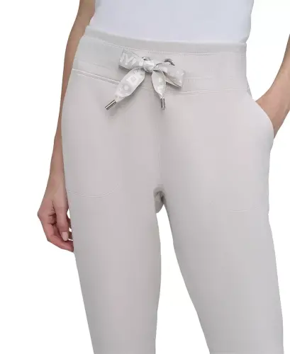Spor Kadın Logolu-İpli Yüksek Bel Jogger - 4