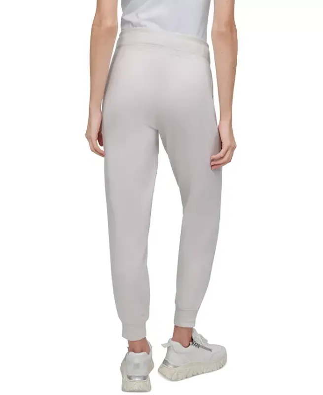 Spor Kadın Logolu-İpli Yüksek Bel Jogger - 5