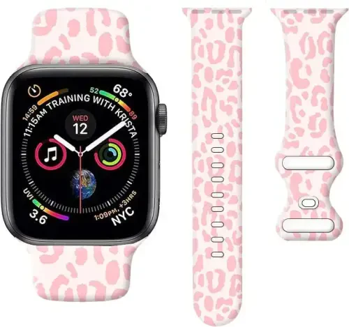 Sport Watch Bands Compatible with Apple Watch Band 38mm 40mm 41mm for Women Men, Adjustable Soft Silicone Replacement Smartwatch Wristband for iWatch Series 7 6 5 4 3 2 1 SE c 