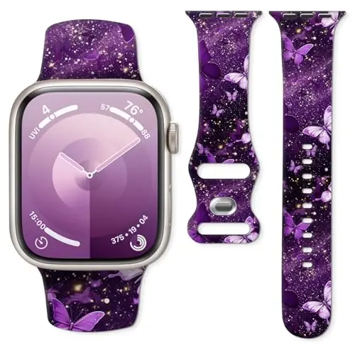 Sport Watch Bands Compatible with Apple Watch Band 38mm 40mm 41mm for Women Men, Adjustable Soft Silicone Replacement Smartwatch Wristband for iWatch Series 7 6 5 4 3 2 1 SE(G) 