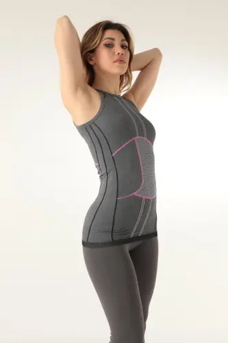 Sporcu Unisex Gym Seamless Dikişsiz T-shirt-GRİ - 7