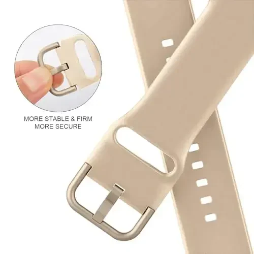 Sport Band Apple Watch Bands 49mm 46mm 45mm 44mm 42mm 41mm 40mm 38mm bilan mos keladi, iWatch Series 11 10 9 8 7 6 5 4 3 2 1 SE Ultra ayollar erkaklar uchun klassik qisqichli yumshoq silikon almashtirish tasmachasi - 2